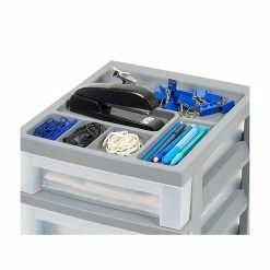 Iris 6-Drawer Storage Cart, Gray/Translucent White (585087) -ORGANIZTIONAL STORAGE Sales unnamed file 1392