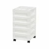 Iris 5-Drawer Storage Cart, White/Translucent White (585007) -ORGANIZTIONAL STORAGE Sales unnamed file 1400