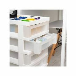Iris 5-Drawer Storage Cart, White/Translucent White (585007) 12 Iris 5-Drawer Storage Cart, White/Translucent White (585007) -ORGANIZTIONAL STORAGE Sales unnamed file 1403