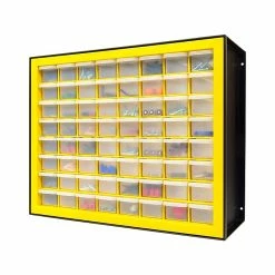 Iris 64-Drawer Desktop Storage Cabinet, Black/Yellow (500177) -ORGANIZTIONAL STORAGE Sales unnamed file 1408