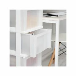 Iris 4-Drawer Storage Cart, White/Translucent White (585003) -ORGANIZTIONAL STORAGE Sales unnamed file 1426