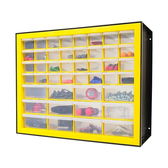 Iris 44-Drawer Desktop Storage Cabinet, Black/Yellow (500176) 4 Iris 44-Drawer Desktop Storage Cabinet, Black/Yellow (500176) - Image 2