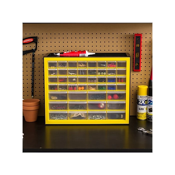 Iris 44-Drawer Desktop Storage Cabinet, Black/Yellow (500176) 5 Iris 44-Drawer Desktop Storage Cabinet, Black/Yellow (500176) - Image 3