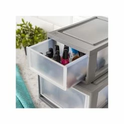 Iris Mini Storage Drawer, Gray/Translucent White, 5/Pack (500160) -ORGANIZTIONAL STORAGE Sales unnamed file 1440