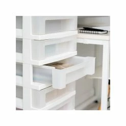 Iris 9-Drawer Storage Cart, White/Translucent White (585004) -ORGANIZTIONAL STORAGE Sales unnamed file 1446