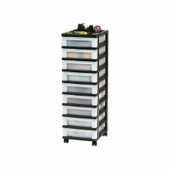 Iris 9-Drawer Standalone Storage, Black/Translucent White (585005) 9 Iris 9-Drawer Standalone Storage, Black/Translucent White (585005) -ORGANIZTIONAL STORAGE Sales unnamed file 1450