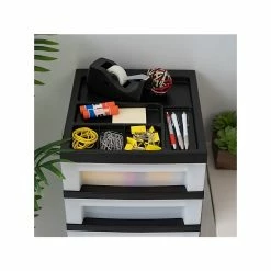 Iris 9-Drawer Standalone Storage, Black/Translucent White (585005) 10 Iris 9-Drawer Standalone Storage, Black/Translucent White (585005) -ORGANIZTIONAL STORAGE Sales unnamed file 1451