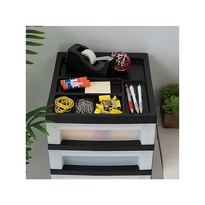 Iris 9-Drawer Standalone Storage, Black/Translucent White (585005) 5 Iris 9-Drawer Standalone Storage, Black/Translucent White (585005) - Image 3