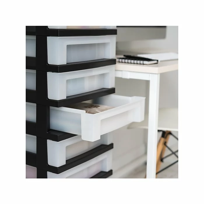 Iris 9-Drawer Standalone Storage, Black/Translucent White (585005) 6 Iris 9-Drawer Standalone Storage, Black/Translucent White (585005) - Image 4