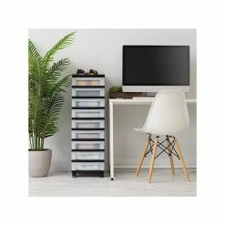 Iris 9-Drawer Standalone Storage, Black/Translucent White (585005) 13 Iris 9-Drawer Standalone Storage, Black/Translucent White (585005) -ORGANIZTIONAL STORAGE Sales unnamed file 1454