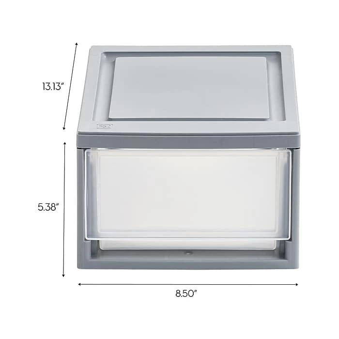Iris Mini Storage Drawer, Gray/Translucent White (500221) 7 Iris Mini Storage Drawer, Gray/Translucent White (500221) - Image 5