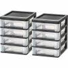 Iris 4-Drawer Desktop Unit, Black/Clear, 2/Pack (586014) -ORGANIZTIONAL STORAGE Sales unnamed file 1474