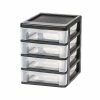 Iris 4-Drawer Desktop Unit, Black/Clear (586015) -ORGANIZTIONAL STORAGE Sales unnamed file 1487