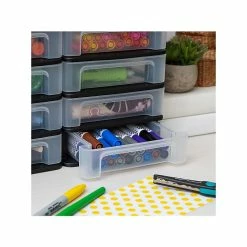 Iris 4-Drawer Desktop Unit, Black/Clear (586015) -ORGANIZTIONAL STORAGE Sales unnamed file 1490