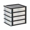 Iris 4-Drawer Desktop Unit, Black/Translucent White (587023) -ORGANIZTIONAL STORAGE Sales unnamed file 1500