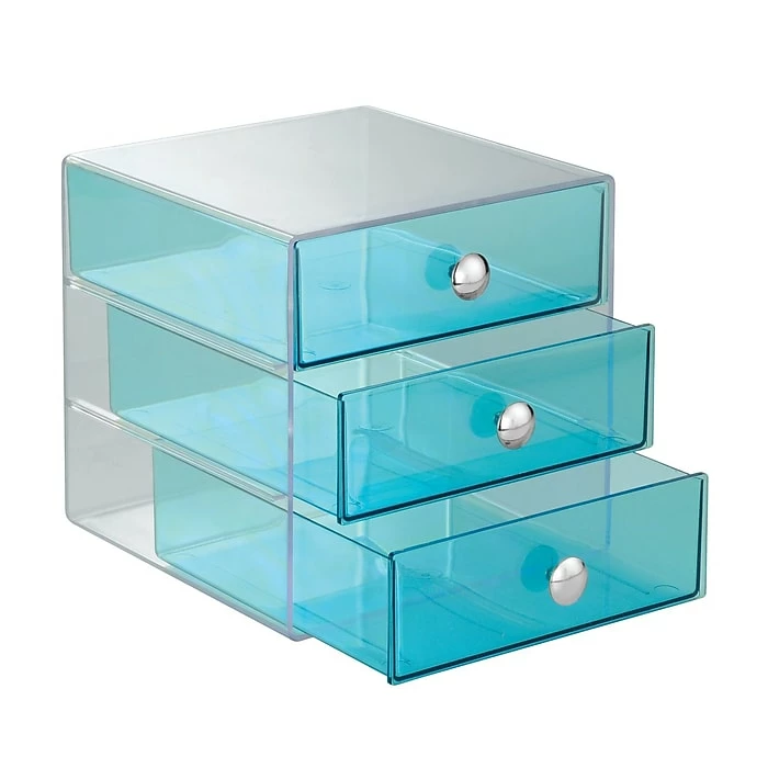 InterDesign 3-Drawer Plastic Organizer, Aqua (35372) 3 InterDesign 3-Drawer Plastic Organizer, Aqua (35372)