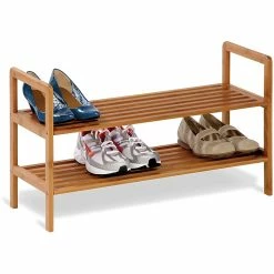 Honey-Can-Do Honey Can Do 2-Tier Bamboo Shoe Shelf