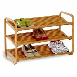 Honey-Can-Do Honey Can Do 3-Tier Bamboo Shoe Rack Organizer (SHO-01599)