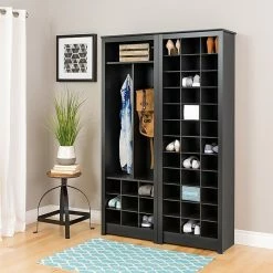 Prepac Space-Saving Shoe Storage Cabinet, Black (BUSR-0009-1) -ORGANIZTIONAL STORAGE Sales unnamed file 1596