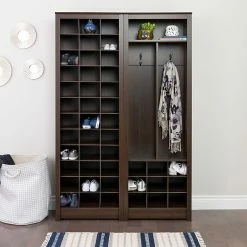 Prepac Space-Saving Shoe Storage Cabinet, Espresso (EUSR-0009-1) -ORGANIZTIONAL STORAGE Sales unnamed file 1603