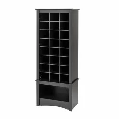Prepac™ 61.25" Tall Shoe Cubbie Cabinet, Black