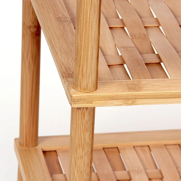 Household Essentials Bamboo 5-Tier Shoe Rack, Basket Weave (2179-1) 4 Household Essentials Bamboo 5-Tier Shoe Rack, Basket Weave (2179-1) - Image 2