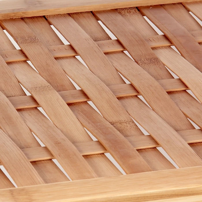 Household Essentials Bamboo 5-Tier Shoe Rack, Basket Weave (2179-1) 5 Household Essentials Bamboo 5-Tier Shoe Rack, Basket Weave (2179-1) - Image 3