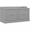 Kathy Ireland® Home By Bush Furniture Woodland Shoe Storage Bench With Doors, 40", Cape Cod Gray (WDS140CG-03) -ORGANIZTIONAL STORAGE Sales unnamed file 1673