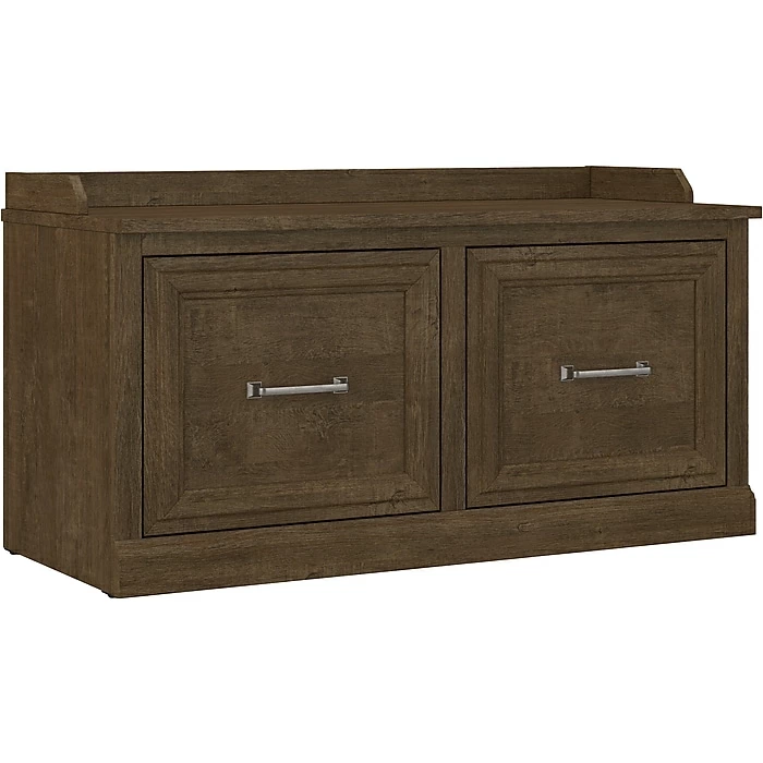Kathy Ireland® Home By Bush Furniture Woodland Shoe Storage Bench With Doors, 40", Ash Brown (WDS140ABR-03) 3 Kathy Ireland® Home By Bush Furniture Woodland Shoe Storage Bench With Doors, 40", Ash Brown (WDS140ABR-03)