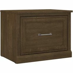 Kathy Ireland® Home By Bush Furniture Woodland Small Shoe Bench With Drawer, 24", Ash Brown (WDS124ABR-03)