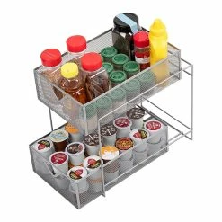 Mind Reader 2 Tier Metal Mesh Storage Baskets, Silver (CABASK2T-SIL) 13 Mind Reader 2 Tier Metal Mesh Storage Baskets, Silver (CABASK2T-SIL) -ORGANIZTIONAL STORAGE Sales unnamed file 170