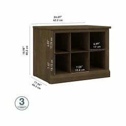 Kathy Ireland® Home By Bush Furniture Woodland Small Shoe Bench With Shelves, 24", Ash Brown (WDS224ABR-03) 14 Kathy Ireland® Home By Bush Furniture Woodland Small Shoe Bench With Shelves, 24", Ash Brown (WDS224ABR-03) -ORGANIZTIONAL STORAGE Sales unnamed file 1708
