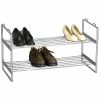 Household Essentials Stackable 2-Tier Shoe Shelf, Silver (2103) 1 Household Essentials Stackable 2-Tier Shoe Shelf, Silver (2103) -ORGANIZTIONAL STORAGE Sales unnamed file 1712