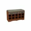 Household Essentials Entryway Shoe Storage Bench, Honey Maple (8024-1) -ORGANIZTIONAL STORAGE Sales unnamed file 1729