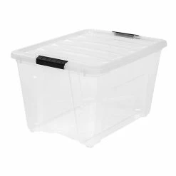 IRIS 53 Qt. Clear Storage Boxes, 6/Carton (TB-56D)
