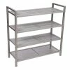 Household Essentials 4-Tier Mesh Shoe Rack, Nickel (2159-1) 2 Household Essentials 4-Tier Mesh Shoe Rack, Nickel (2159-1) -ORGANIZTIONAL STORAGE Sales unnamed file 1731
