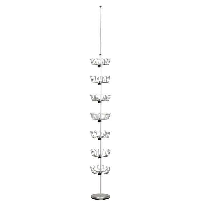Household Essentials Floor-To-Ceiling Shoe Tree, Satin Silver (2197-1) 3 Household Essentials Floor-To-Ceiling Shoe Tree, Satin Silver (2197-1)