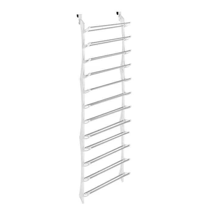 Whitmor 36 Pairs Over The Door Storage Rack, White 3 Whitmor 36 Pairs Over The Door Storage Rack, White