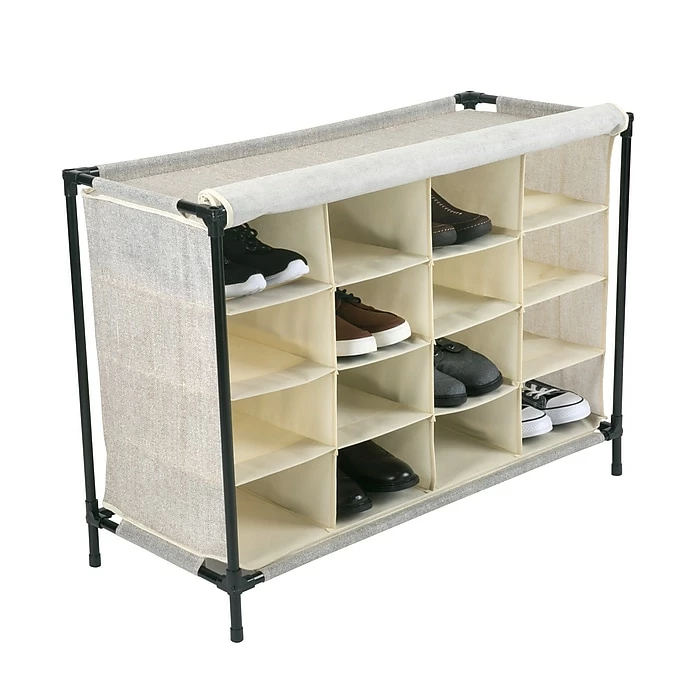 Simplify Shoe Cubby, 16 Compartment, Faux Jute (23200-FEJ) 6 Simplify Shoe Cubby, 16 Compartment, Faux Jute (23200-FEJ) - Image 4