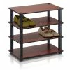 Furinno® 22.2" X 23.6" Rubber Trees And PVC Tubes Shoe Rack; Dark Cherry & Black -ORGANIZTIONAL STORAGE Sales unnamed file 1780