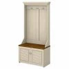 Bush Furniture Fairview Hall Tree With Shoe Storage Bench, Antique White (WC53253-03) -ORGANIZTIONAL STORAGE Sales unnamed file 1783