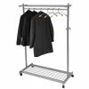 Alba Mobile Garment Rack, Chrome/Mahogany (PMLUX6) -ORGANIZTIONAL STORAGE Sales unnamed file 1800