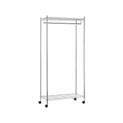 Honey-Can-Do 73.5"H X 36"W Garment Rack, Chrome Steel (GAR-01120)