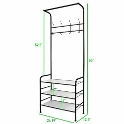 Mind Reader Metal Coat & Shoe Rack, Black (CSRACK-BLK) -ORGANIZTIONAL STORAGE Sales unnamed file 1898