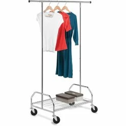 Honey-Can-Do Honey Can Do 59.37" X 21" Garment Rack, Chrome, Steel (GAR-09482)