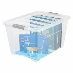Iris Stack & Pull 54 Qt. Latch Lid Storage Bin, Clear (100243) -ORGANIZTIONAL STORAGE Sales unnamed file 2