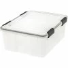 IRIS® 30 Quart Weathertight Plastic Storage Box, 6 Pack (110400)