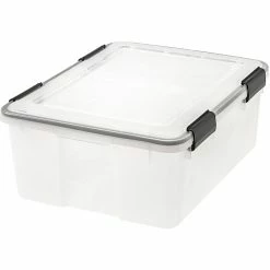 IRIS® 30 Quart Weathertight Plastic Storage Box, 6 Pack (110400)