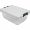 Hefty 15 Qt. Latch Lid Storage Bins, Clear/White, 8/Pack (7101) -ORGANIZTIONAL STORAGE Sales unnamed file 210