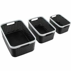 Advantus Nantucket Weave Bins, Black/White, 3/Pack (39220) 11 Advantus Nantucket Weave Bins, Black/White, 3/Pack (39220) -ORGANIZTIONAL STORAGE Sales unnamed file 218